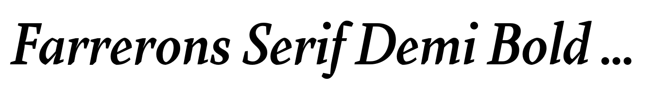 Farrerons Serif Demi Bold Italic